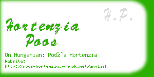 hortenzia poos business card